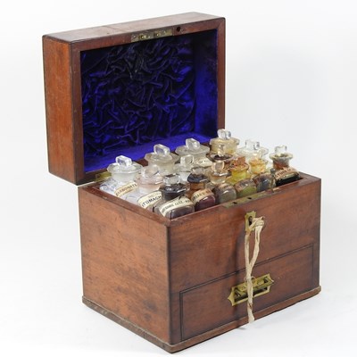 Lot 309 - A 19th century apothecary box, with a hinged...