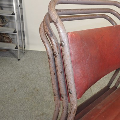 Lot 96 - A set of four mid 20th century stacking chairs