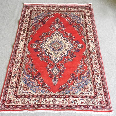 Lot 164 - A Persian Mahal rug, with a large central...