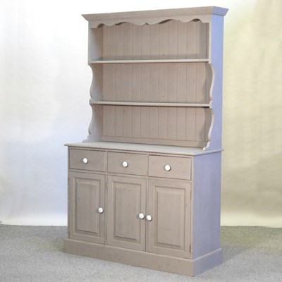 Lot 414 - A modern grey painted pine dresser