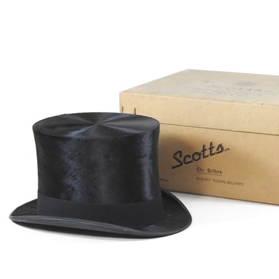 Lot 83 - A mid 20th century top hat, by Scott & Co...