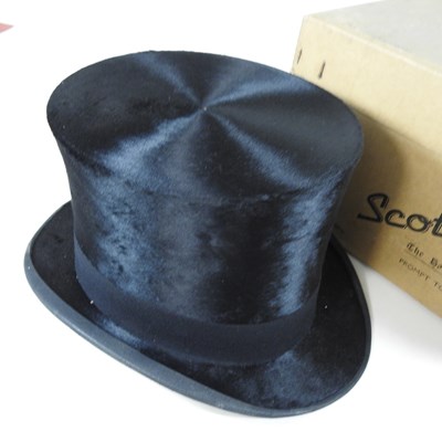 Lot 83 - A mid 20th century top hat, by Scott & Co...