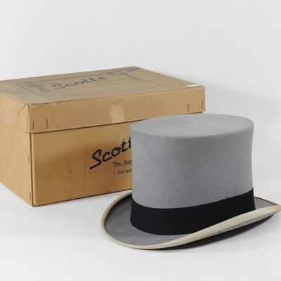 Lot 635 - A mid 20th century top hat, by Scott & Co.,...