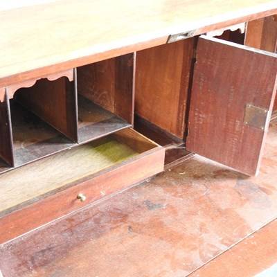 Lot 168 - A George III mahogany bureau, with a fitted...