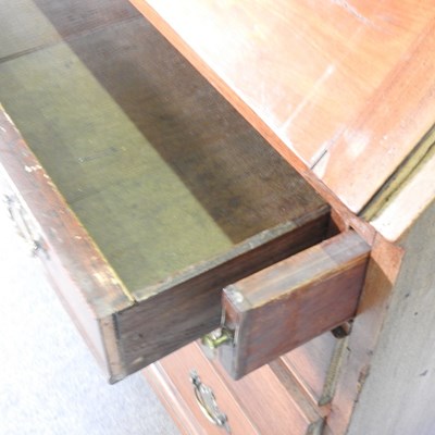 Lot 168 - A George III mahogany bureau, with a fitted...