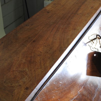 Lot 168 - A George III mahogany bureau, with a fitted...