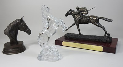 Lot 122 - A Waterford crystal model of a rearing horse