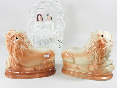 Lot 62 - A pair of early 20th century Staffordshire...