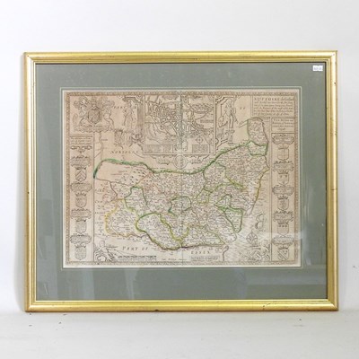 Lot 480 - After John Speed, a map of Suffolke, hand...