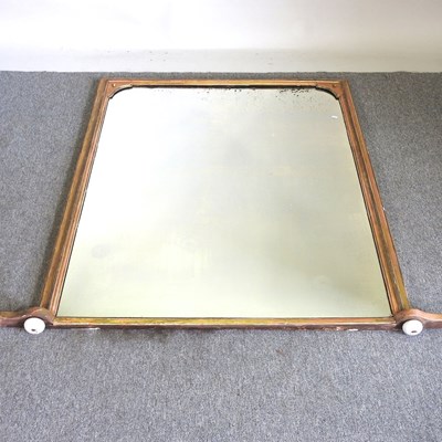 Lot 215 - A large 19th century gilt framed wall mirror,...