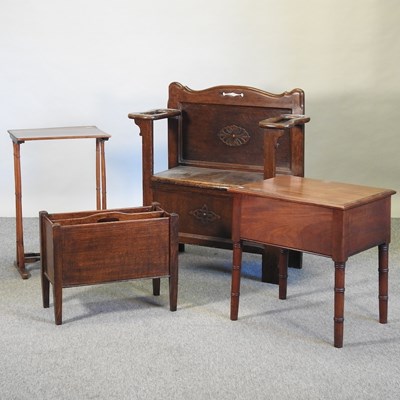 Lot 684 - A 1920's oak hall stand