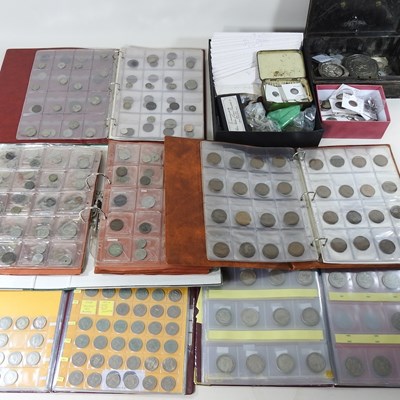 Lot 370 - A collection of coins, to include albums and...