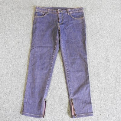 Lot 472 - A pair of Louis Vuitton purple ladies denim...