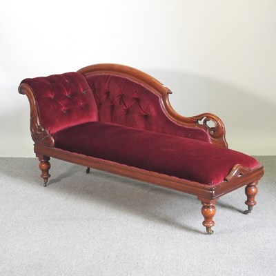 Lot 603 - A Victorian carved mahogany and red...