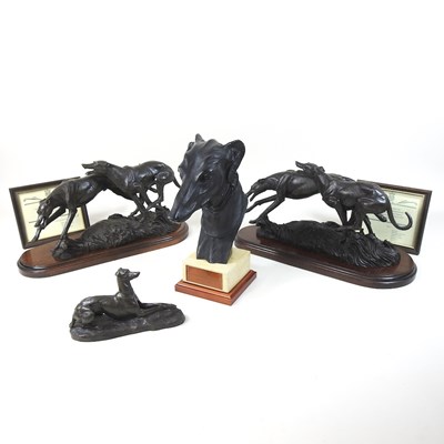 Lot 195 - A limited edition Heredities figure group of greyhounds