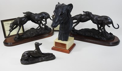 Lot 195 - A limited edition Heredities figure group of greyhounds