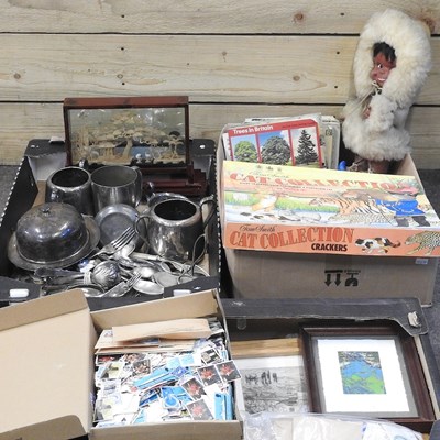 Lot 490 - A collection of toys, stamps and metalwares