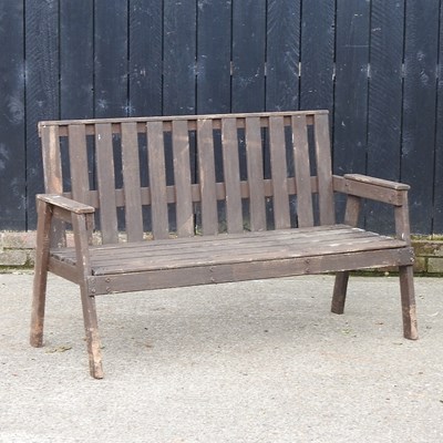 Lot 307 - A wooden garden bench, 135cm wide