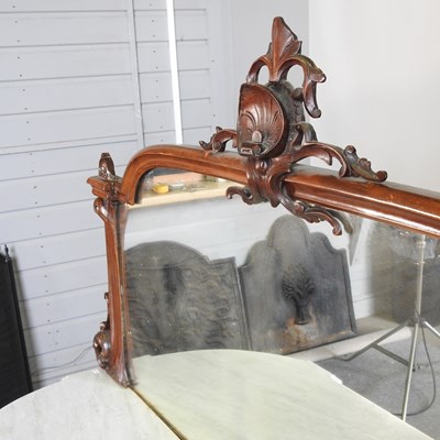 Lot 140 - A Victorian marquetry credenza, with a marble...