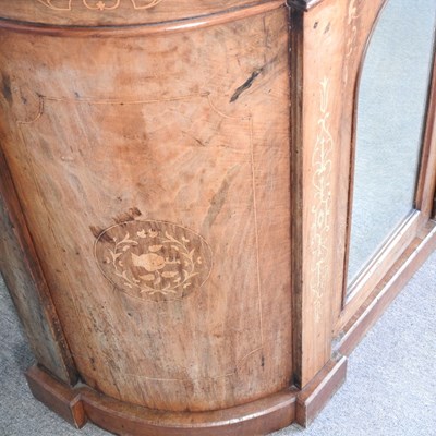 Lot 140 - A Victorian marquetry credenza, with a marble...