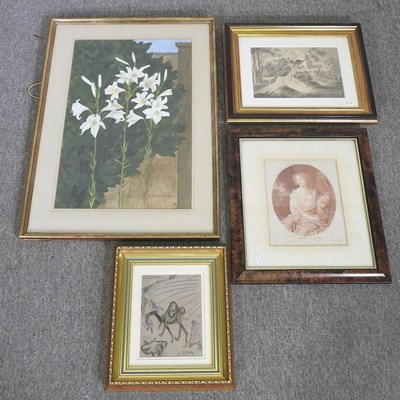 Lot 492 - Gwen Wyllie Laurie, contemporary, Lilies,...