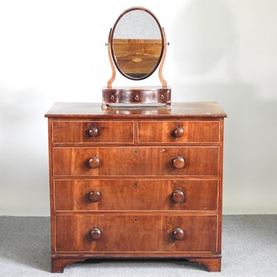 Lot 314 - A 19th century mahogany chest of drawers,...