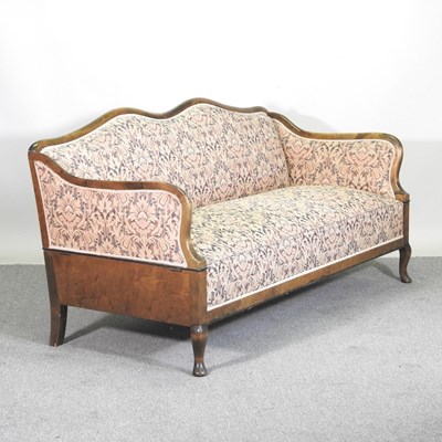 Lot 409 - A 1920's continental floral upholstered drop...