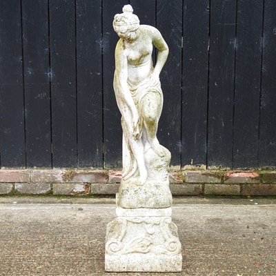 Lot 274 - A cast stone garden statue of Venus, 122cm high