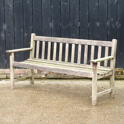 Lot 452 - A slatted wooden garden bench