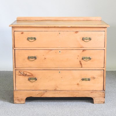 Lot 288 - A 19th century stripped pine chest of drawers