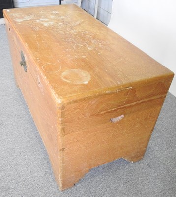 Lot 155 - A mid 20th century oriental hardwood trunk,...