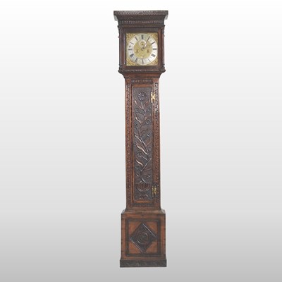 Lot 495 - A Charles II oak cased longcase clock