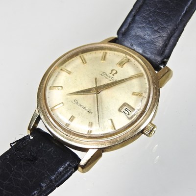 Lot 27 - A vintage Omega Seamaster gold plated...