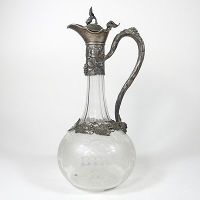 Lot 151 - A Victorian silver mounted claret jug, with a...