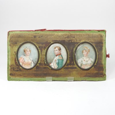 Lot 256 - French school, 19th century, a miniature...