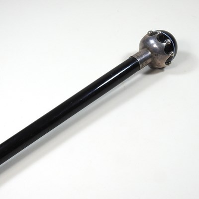 Lot 277 - A Victorian ebonised walking cane, with a...