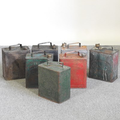 Lot 434 - A collection of seven vintage painted metal...