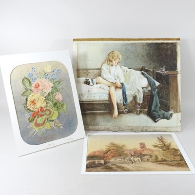 Lot 271 - English school, 19th century, village scene...