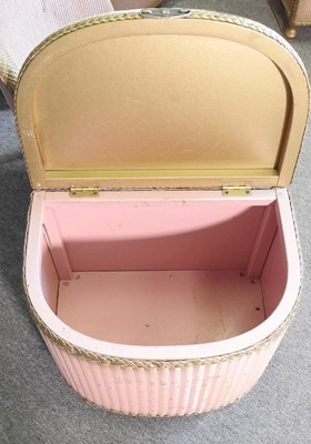 Lot 288 - A Lloyd Loom style blanket box, together with...