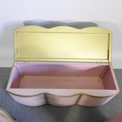 Lot 288 - A Lloyd Loom style blanket box, together with...