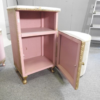 Lot 288 - A Lloyd Loom style blanket box, together with...