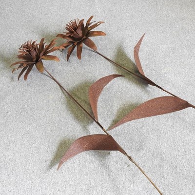 Lot 335 - A rusted metal garden plant support, of...