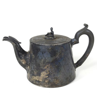 Lot 187 - A Victorian silver teapot, of tapered circular...