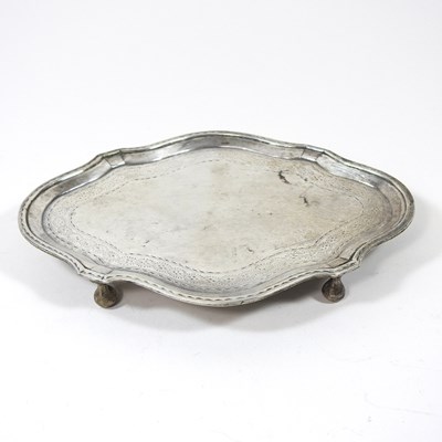 Lot 87 - A George III silver waiter, of quatrefoil...