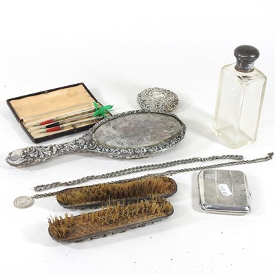 Lot 510 - An early 20th century silver pocket cigarette...