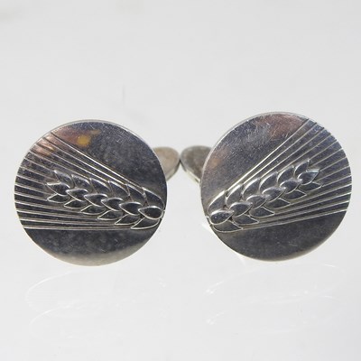 Lot 46 - A pair of Georg Jensen silver cufflinks, of...