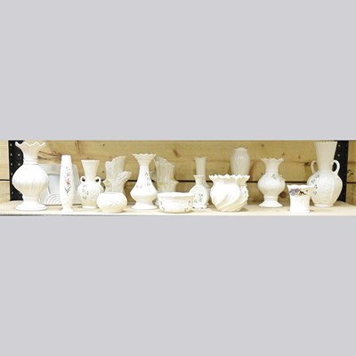 Lot 266 - A collection of Belleek porcelain, to include...