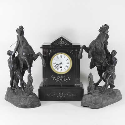 Lot 540 - After Cousteau, a pair of 19th century spelter...