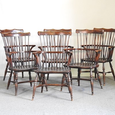 Lot 218 - A set of six windsor style West Country comb...