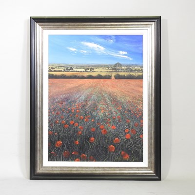 Lot 117 - John Frederick Black, R.A., b1943, Poppy Field,...